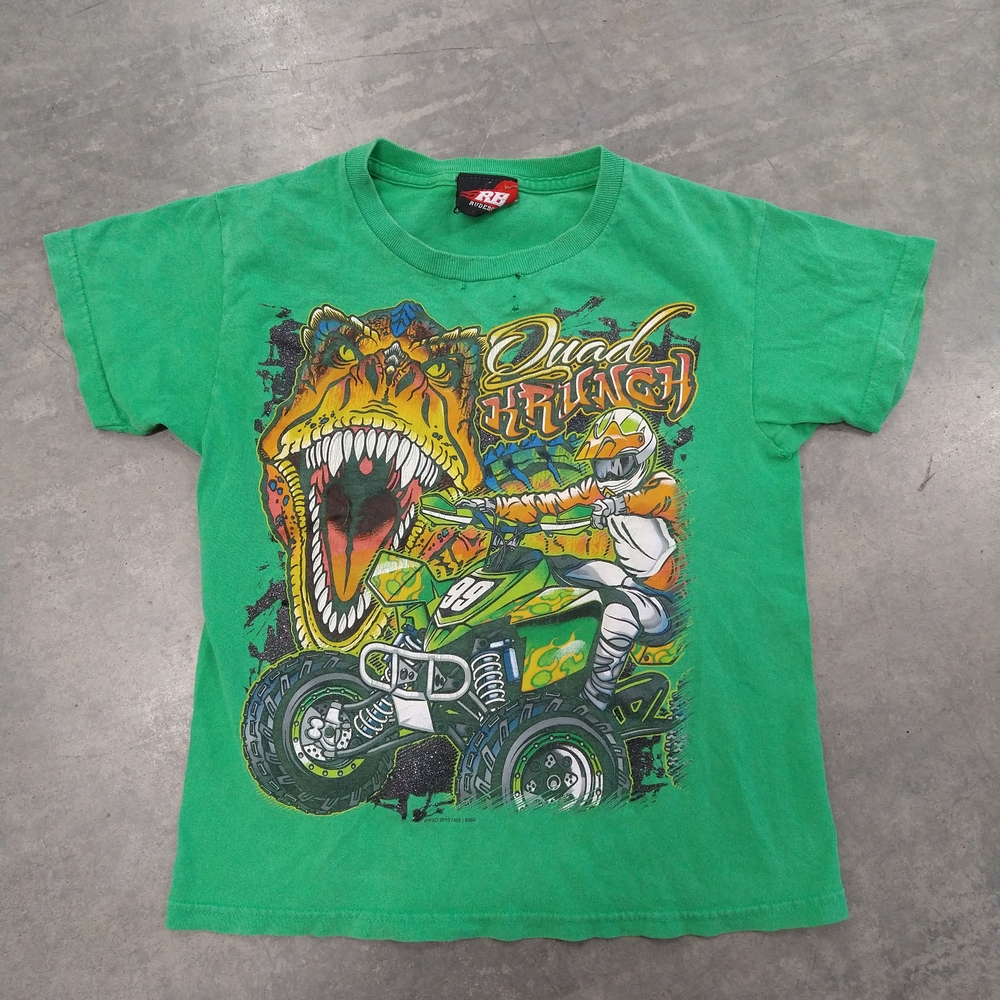 Quad Krunch Kids Green Quad Racing T-Shirt L Measurements